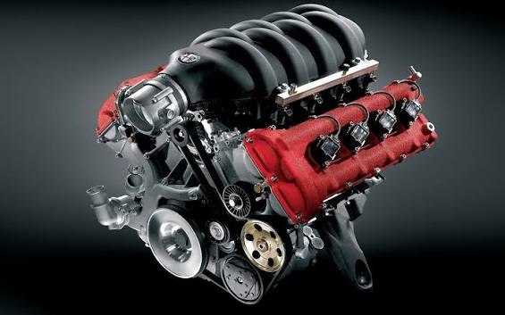 Reconditioned V8 engine block worked on at Makanga Auto Centre